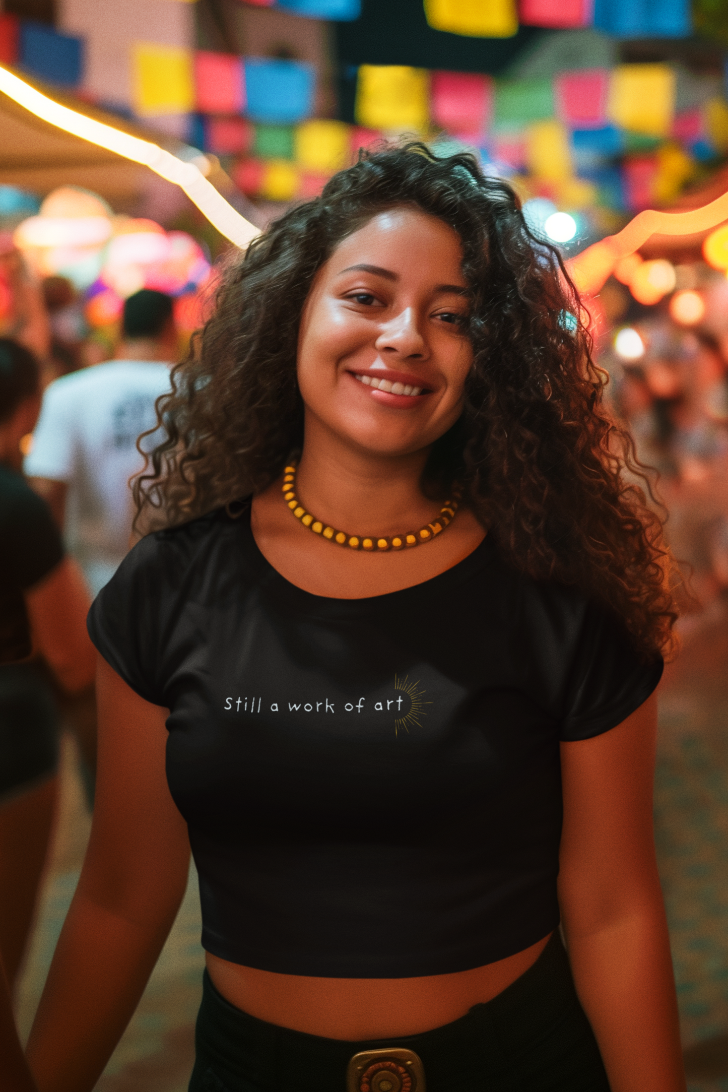 Still a Work of Art Crop Top